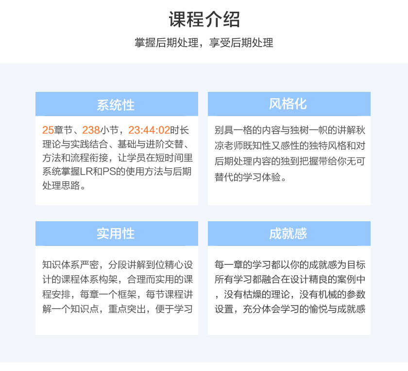 Photoshoph邂逅Lightroom摄影后期处理教程:课程介绍