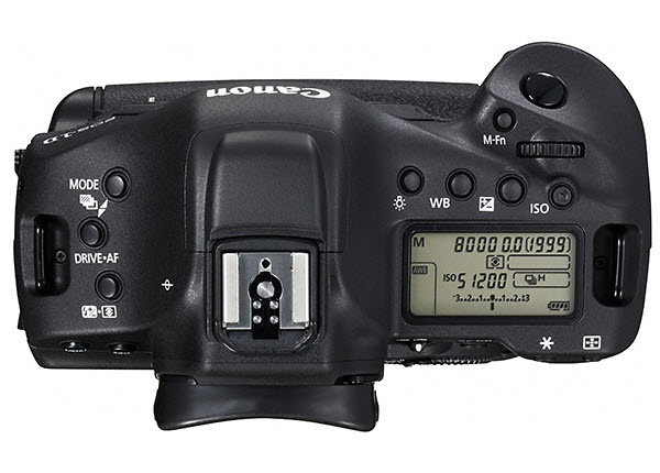 佳能EOS 1D X Mark II顶面