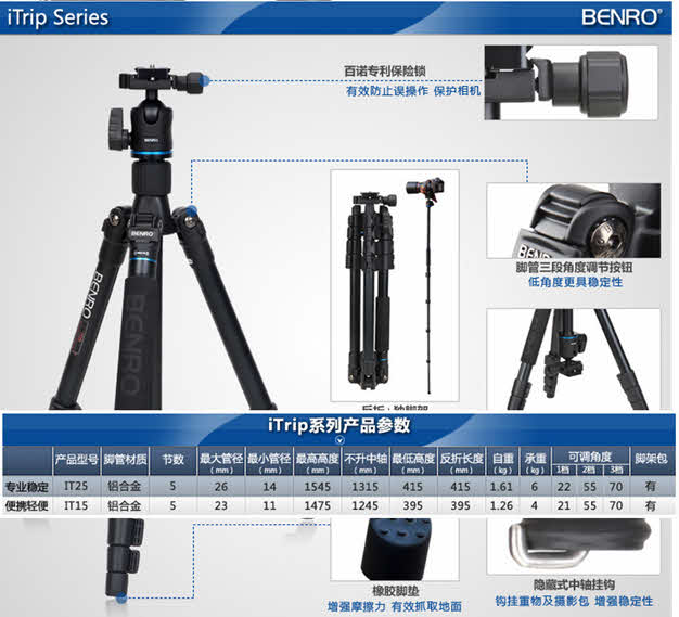 百诺it25三脚架