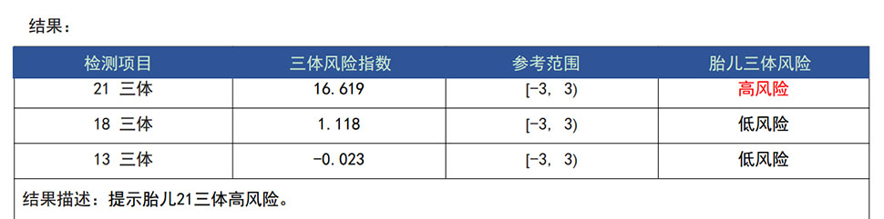 无创DNA高风险报告