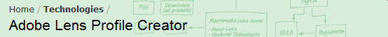 Adobe Lens Profile Creator